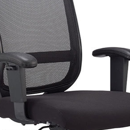 Black Adjustable Swivel Mesh Rolling Office Chair