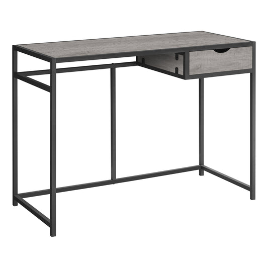 42" Gray and Black Computer Desk