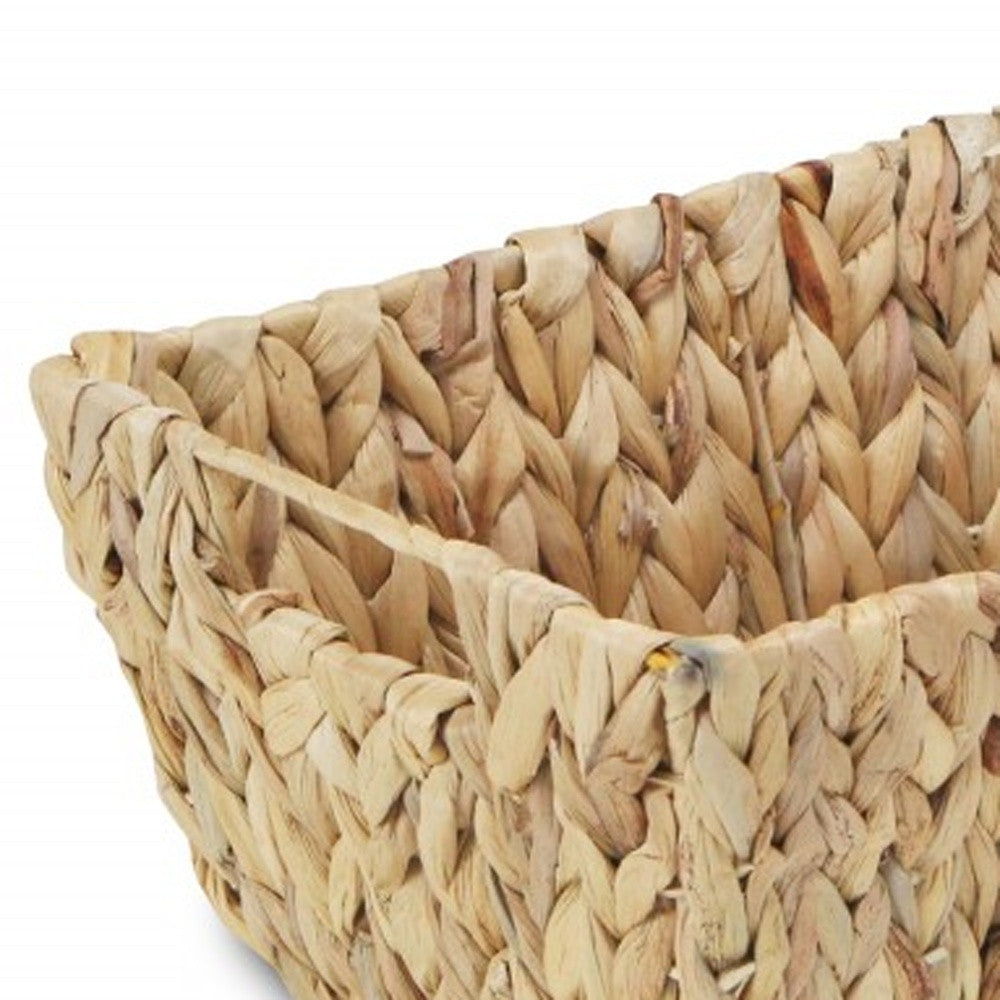 Braided Water Hyacinth Storage Basket