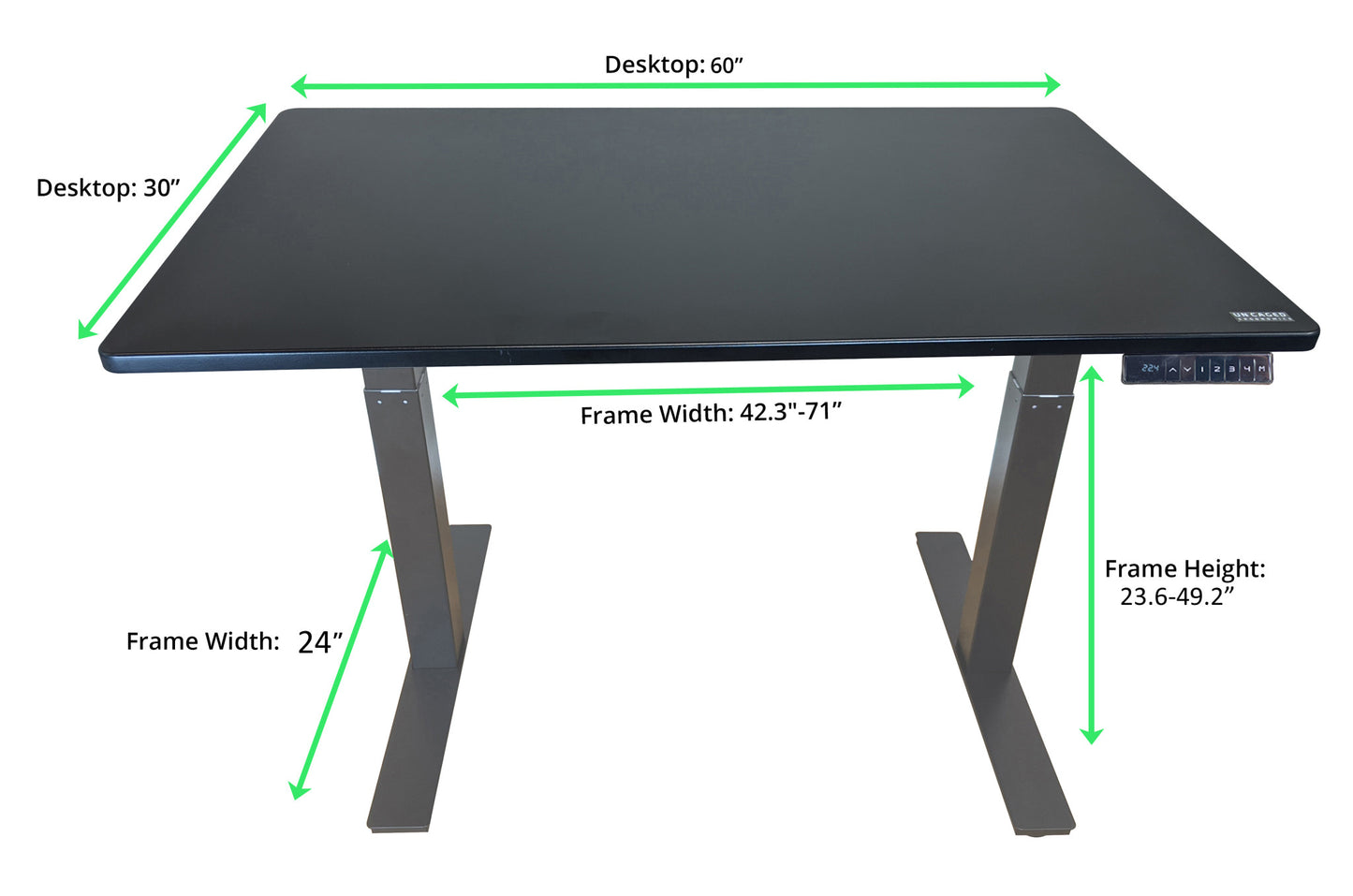 Premier 52" Gray Dual Motor Electric Office Adjustable Standing Desk