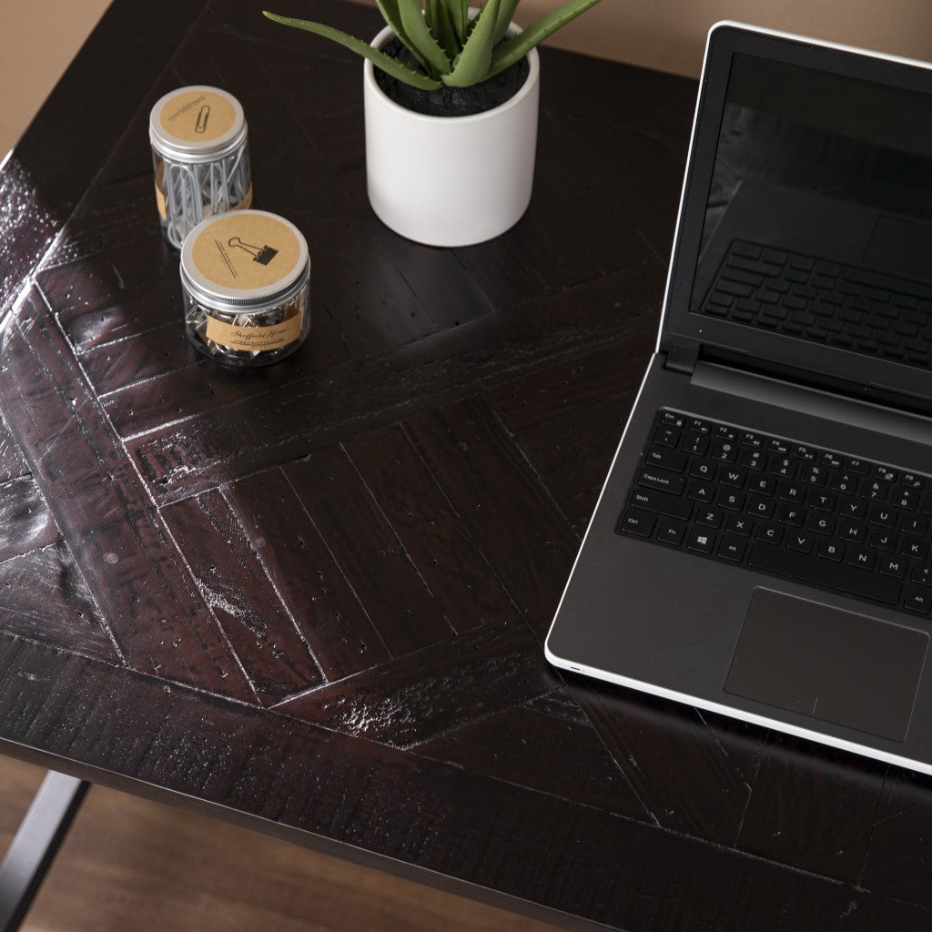 Natural Black Reclaimed Wood Desk