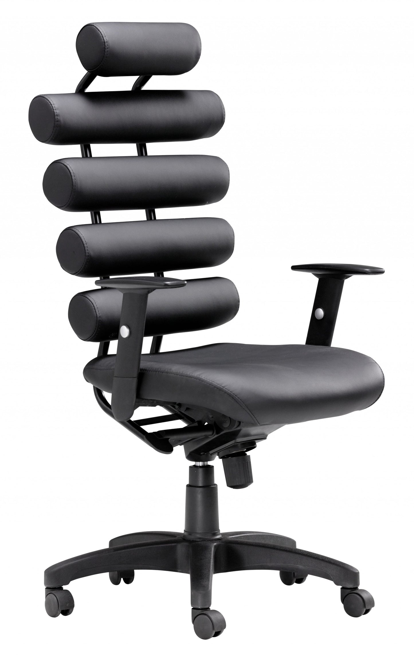 Black Adjustable Swivel Metal Rolling Office Chair