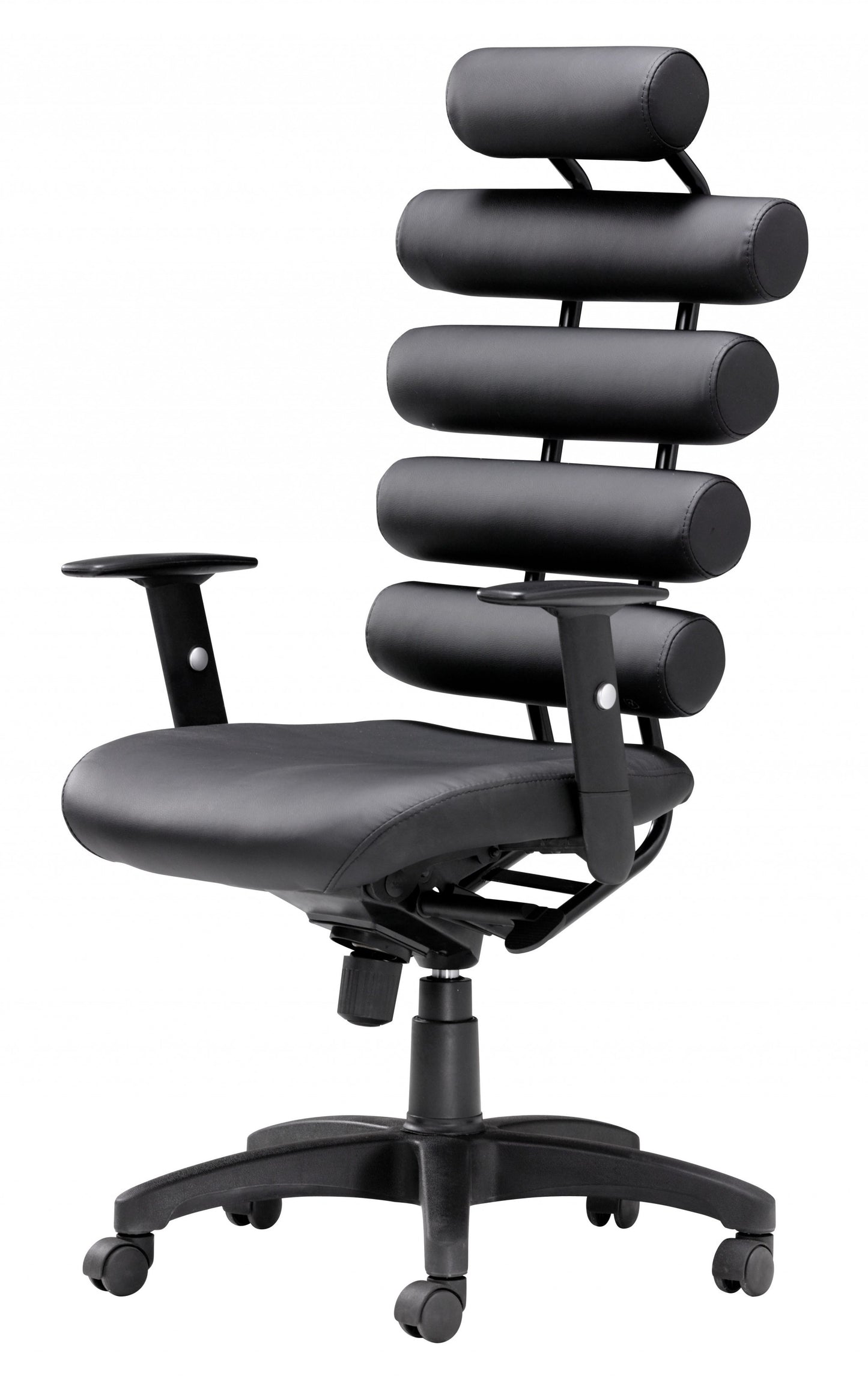 Black Adjustable Swivel Metal Rolling Office Chair