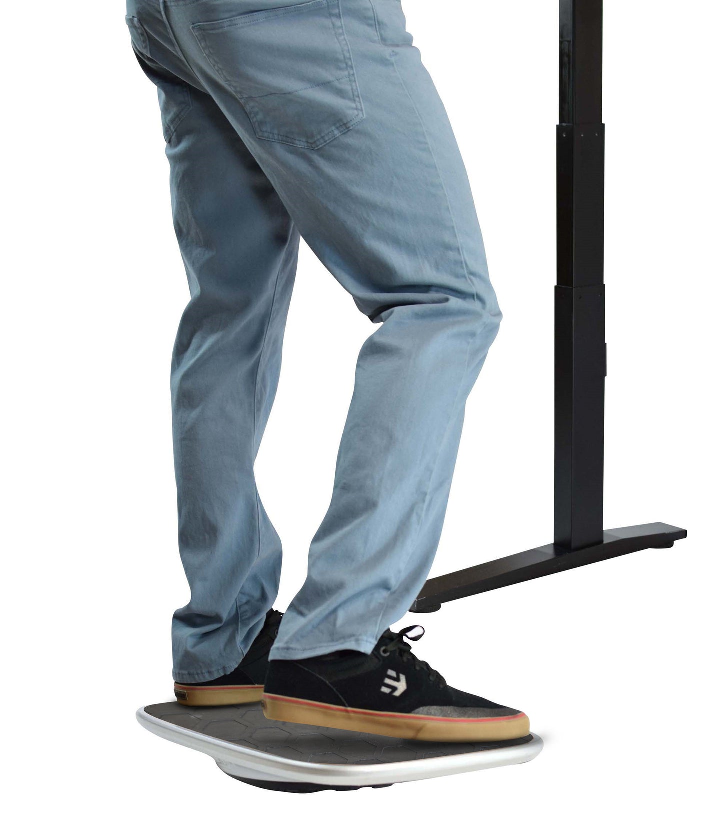 Black and White Active Standing Desk Balance Board