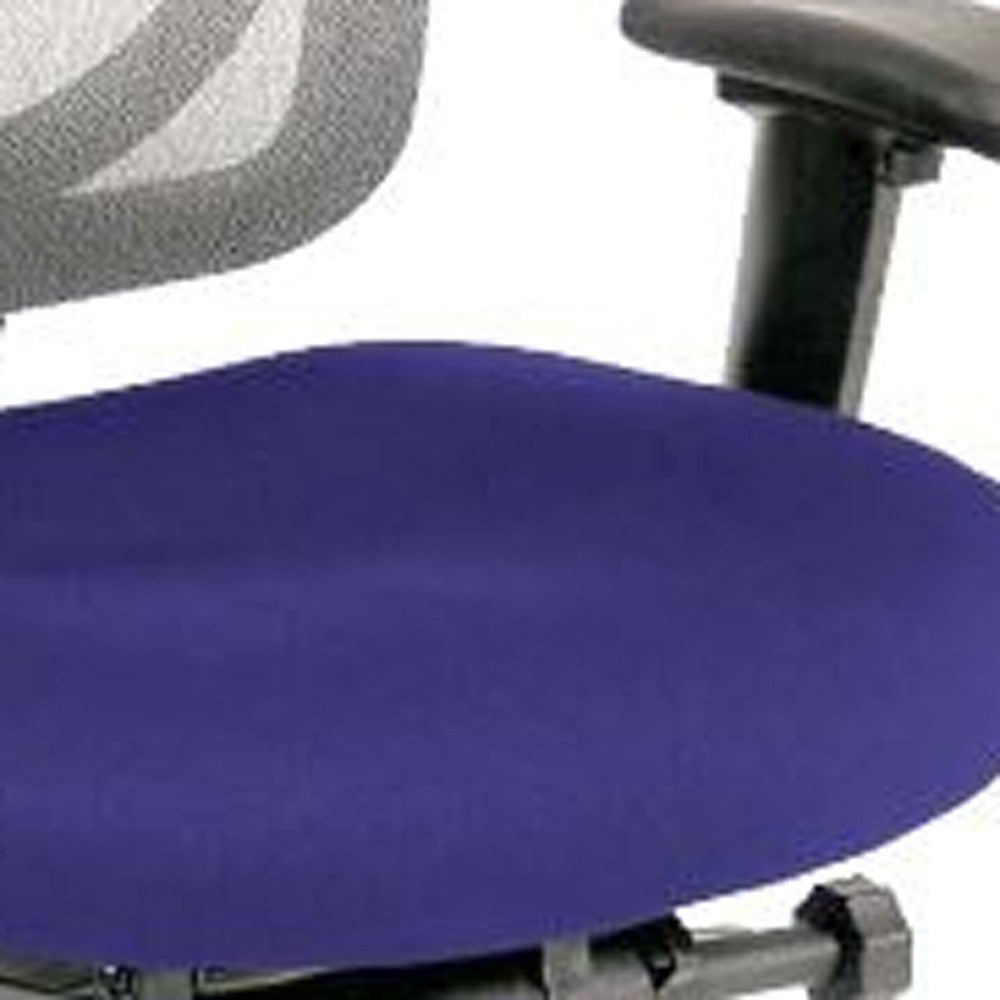 Violet and Black Adjustable Swivel Mesh Rolling Office Chair