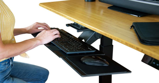 Black Ergonomic Under Desk Pull Out Keyboard Tray