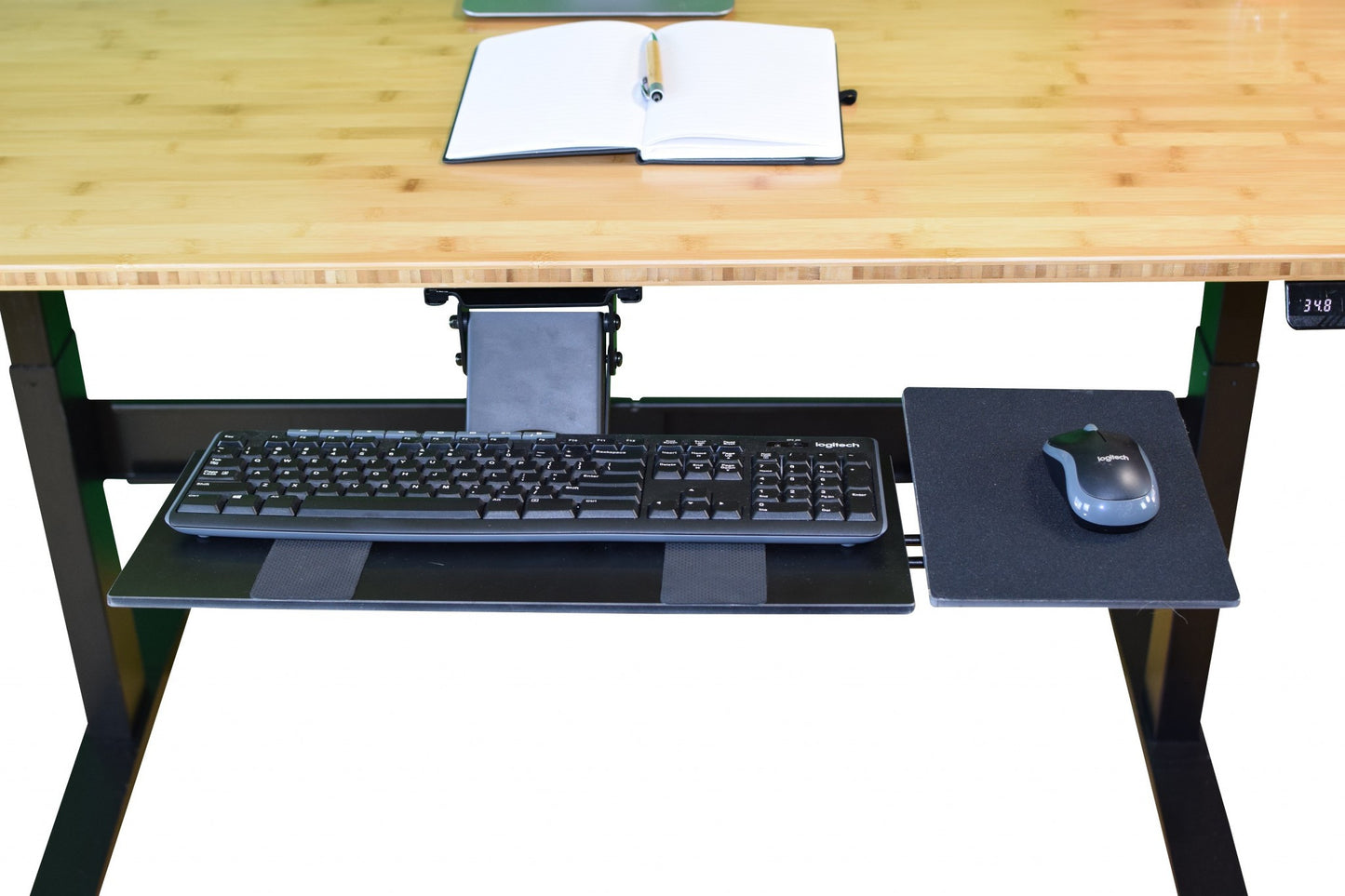 Black Ergonomic Under Desk Pull Out Keyboard Tray