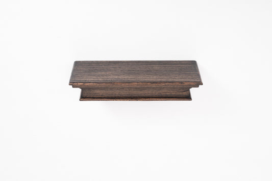 24" Rustic Brown and Black Floating Shelf