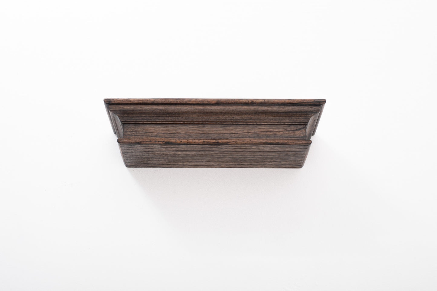 24" Rustic Brown and Black Floating Shelf