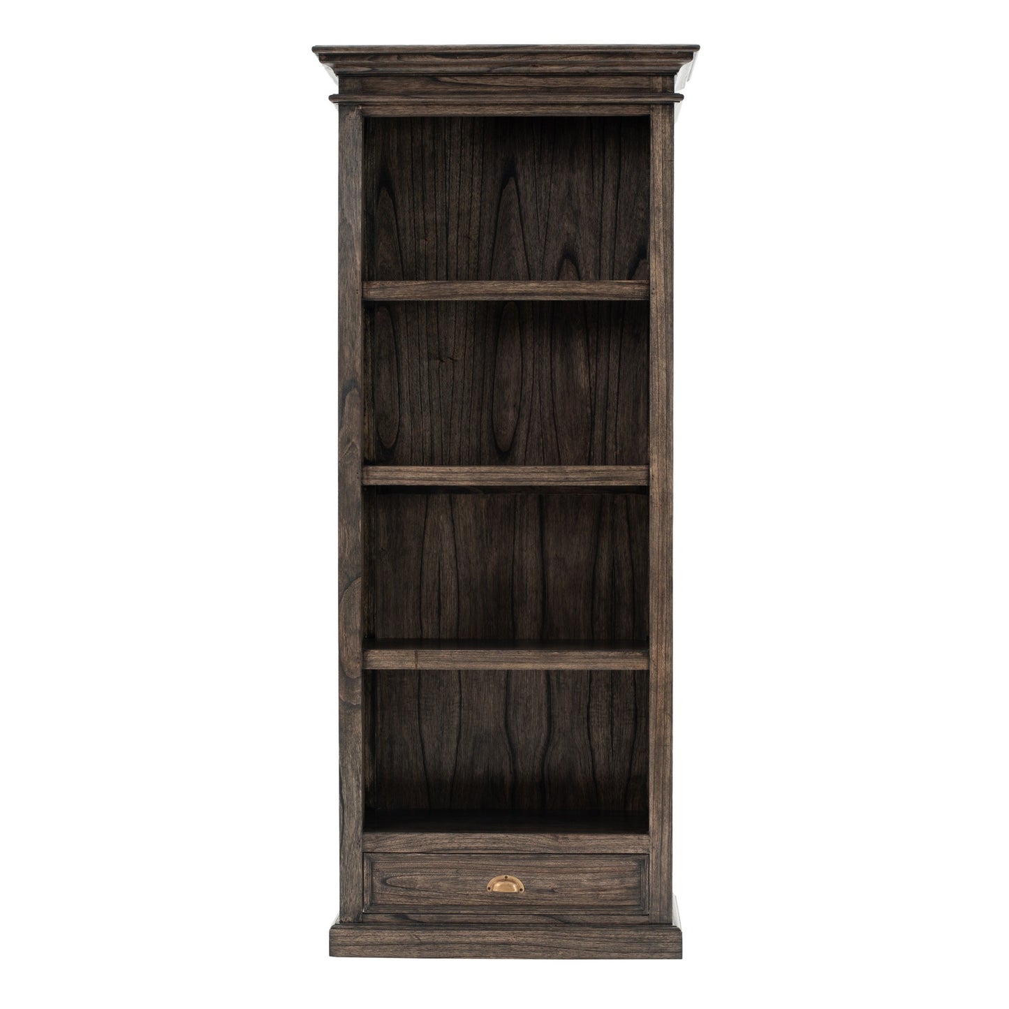 Black Wash Bookcase With One Drawer