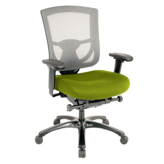 Green and Black Adjustable Swivel Mesh Rolling Office Chair