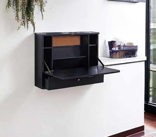 26" Black Floating Desk