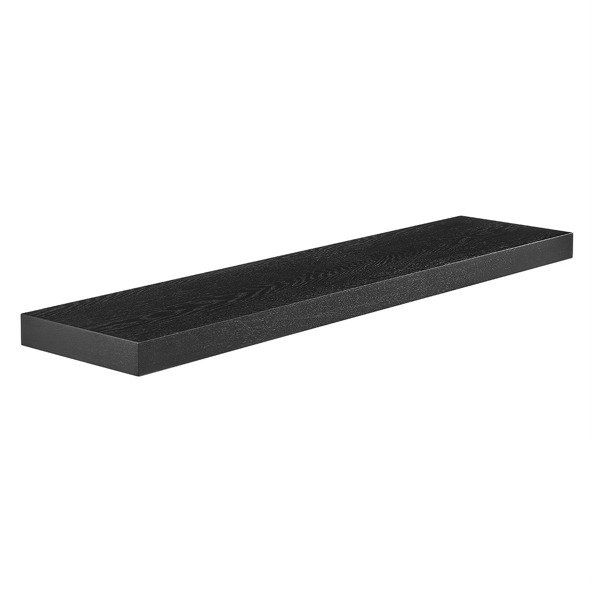 43" Black Wooden Floating Shelf