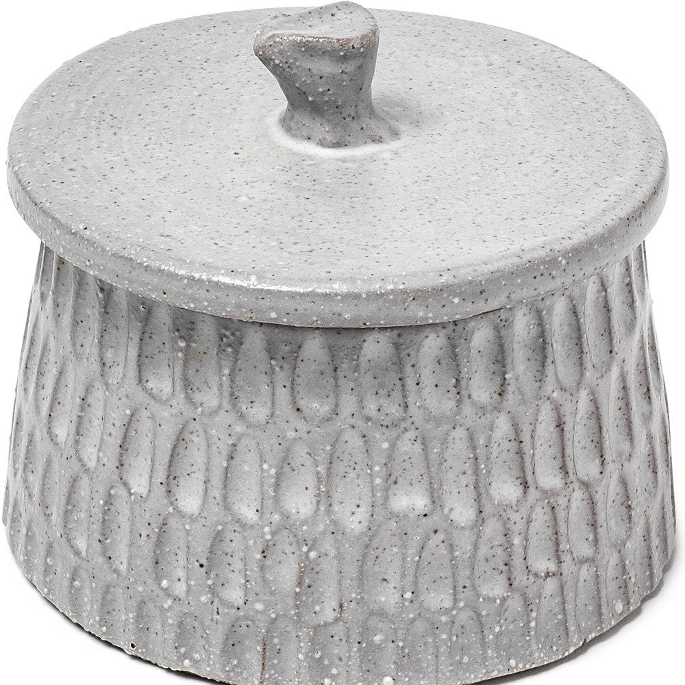 Jumbo Gray Ceramic Decorative Box