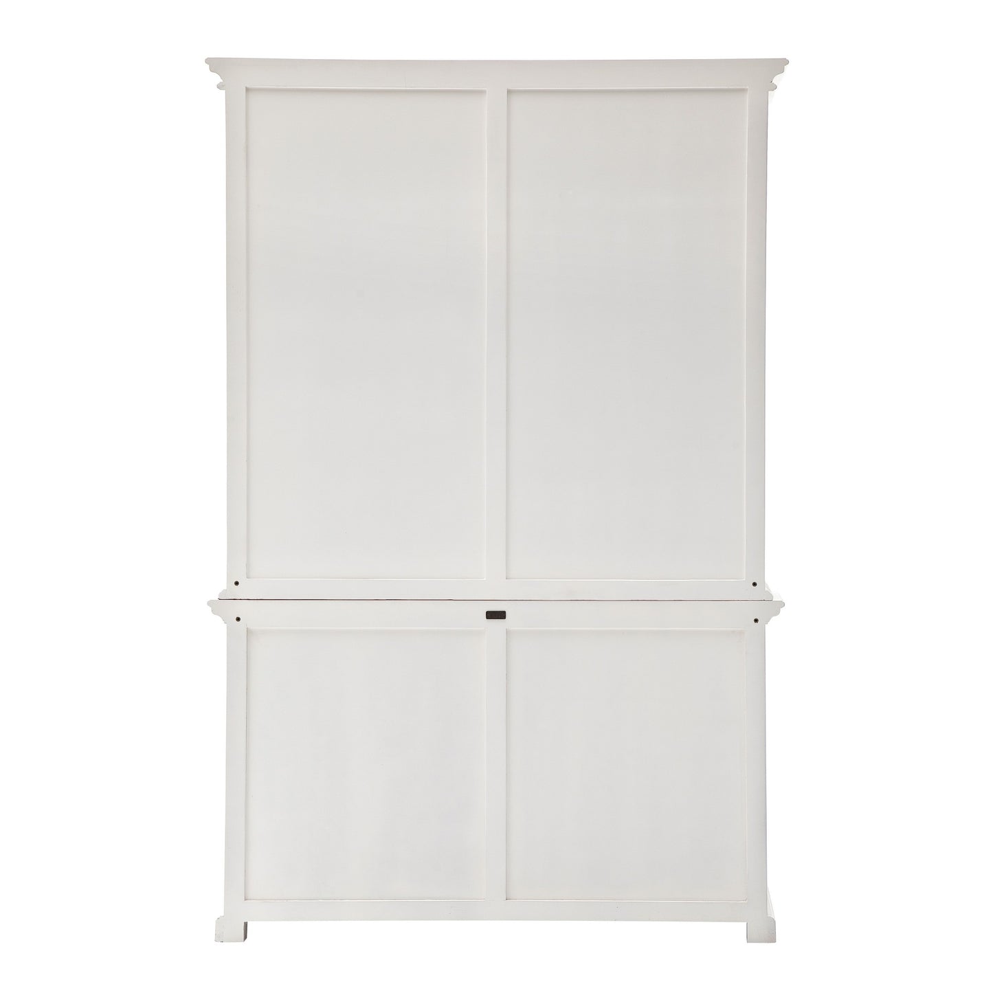 87" White Solid Wood Four Tier Bookcase