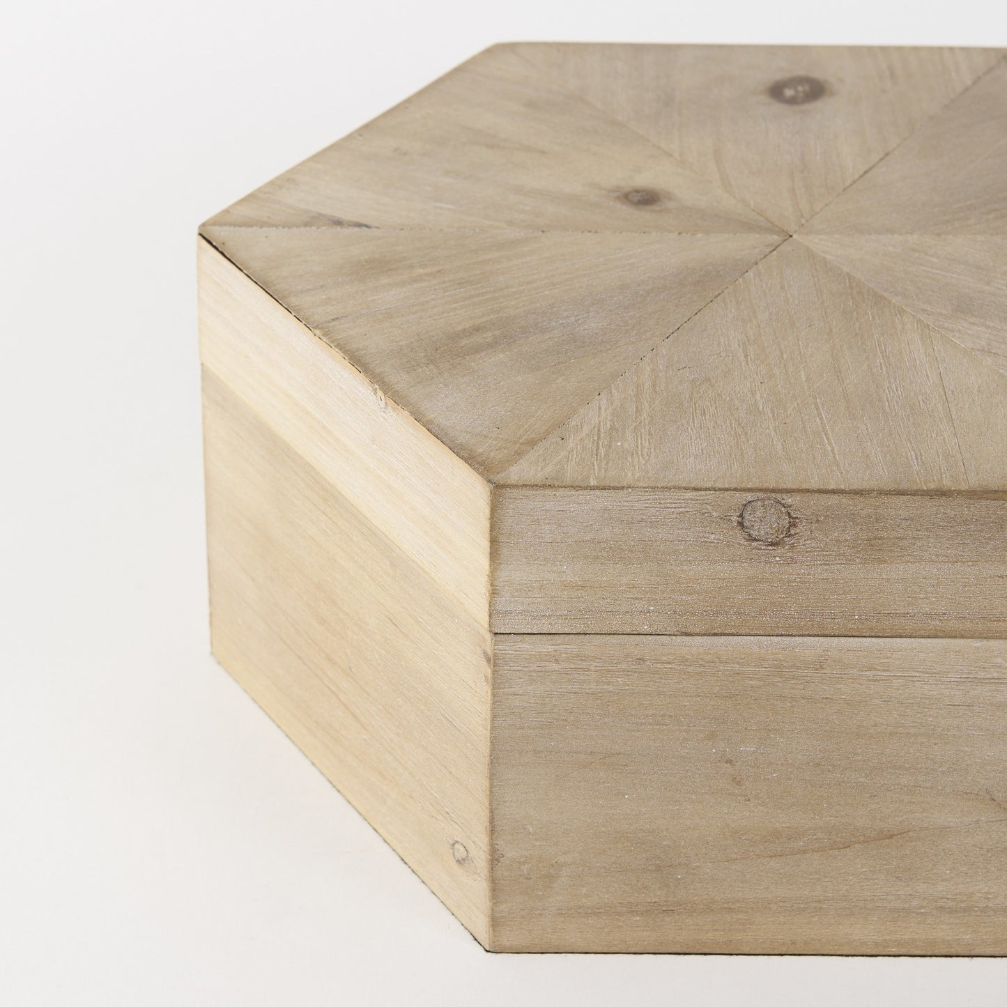 Set Of Two Hexagonal Wooden Boxes