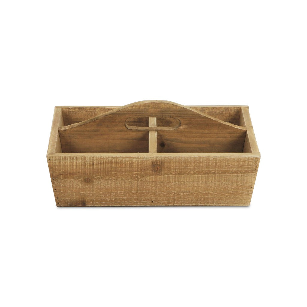 Four Compartment Wooden Caddy