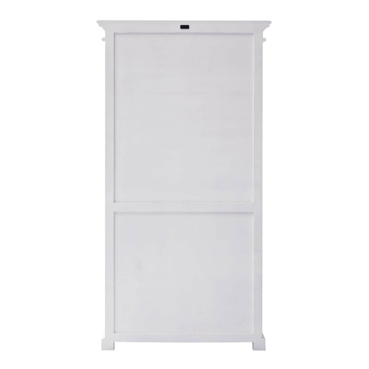 75" White Solid Wood Four Tier Bookcase