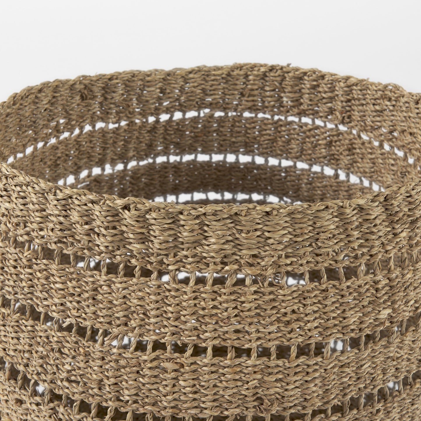 Set Of Two Woven Wicker  Storage Baskets