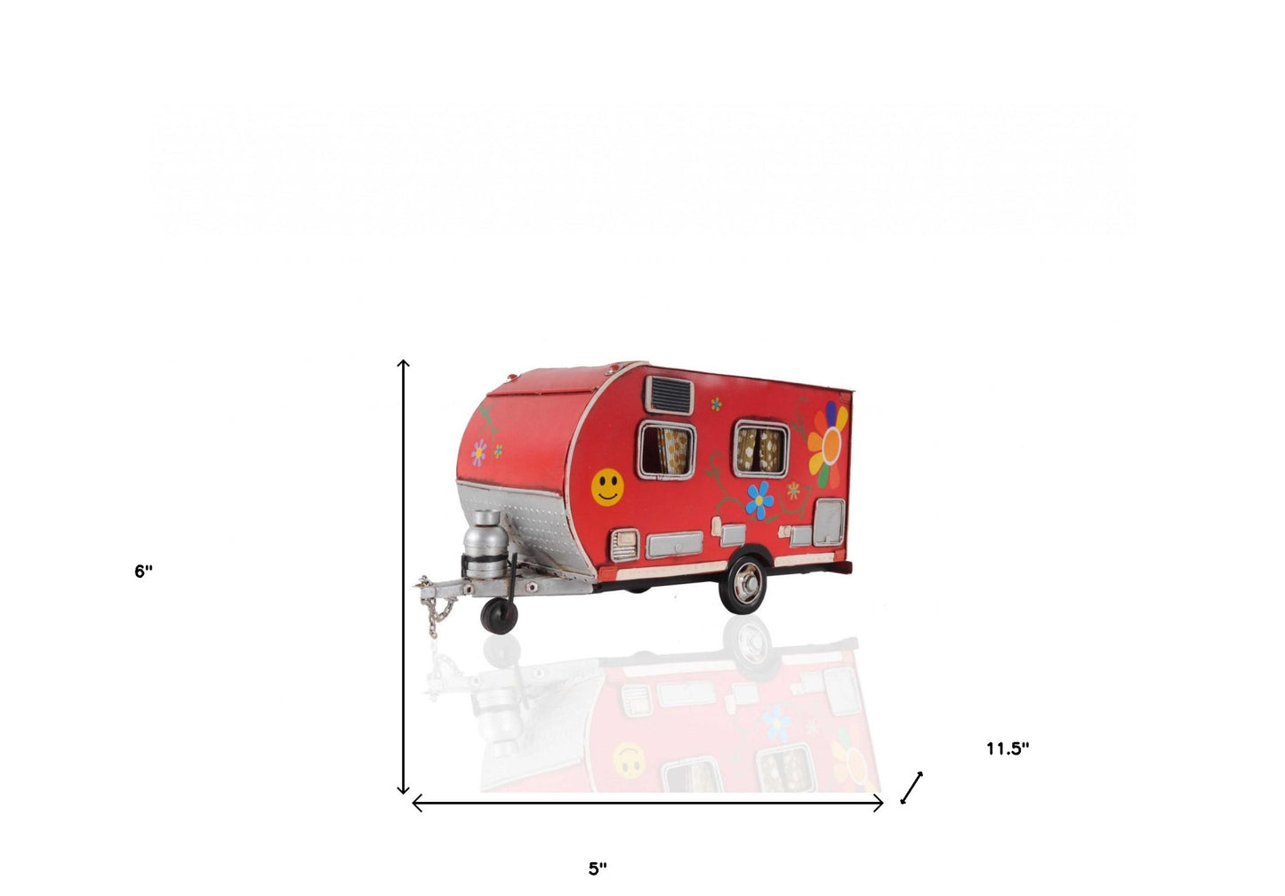 Red Camper Trailer Model Tissue Holder