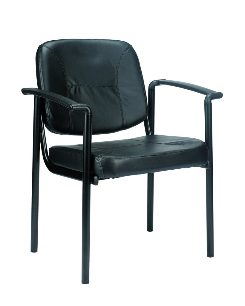 Black Faux Leather Office Chair