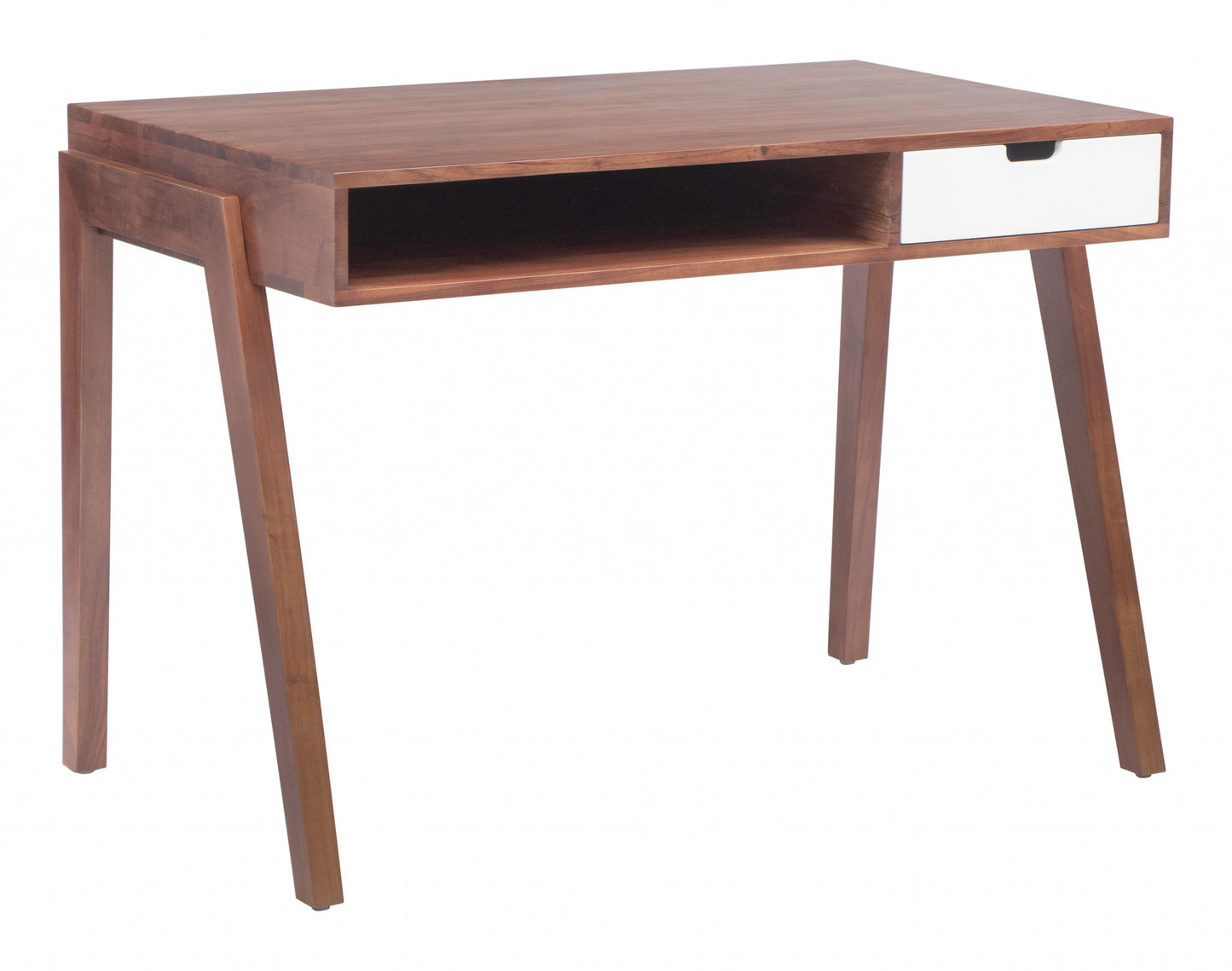 46" Brown Solid Wood Writing Desk