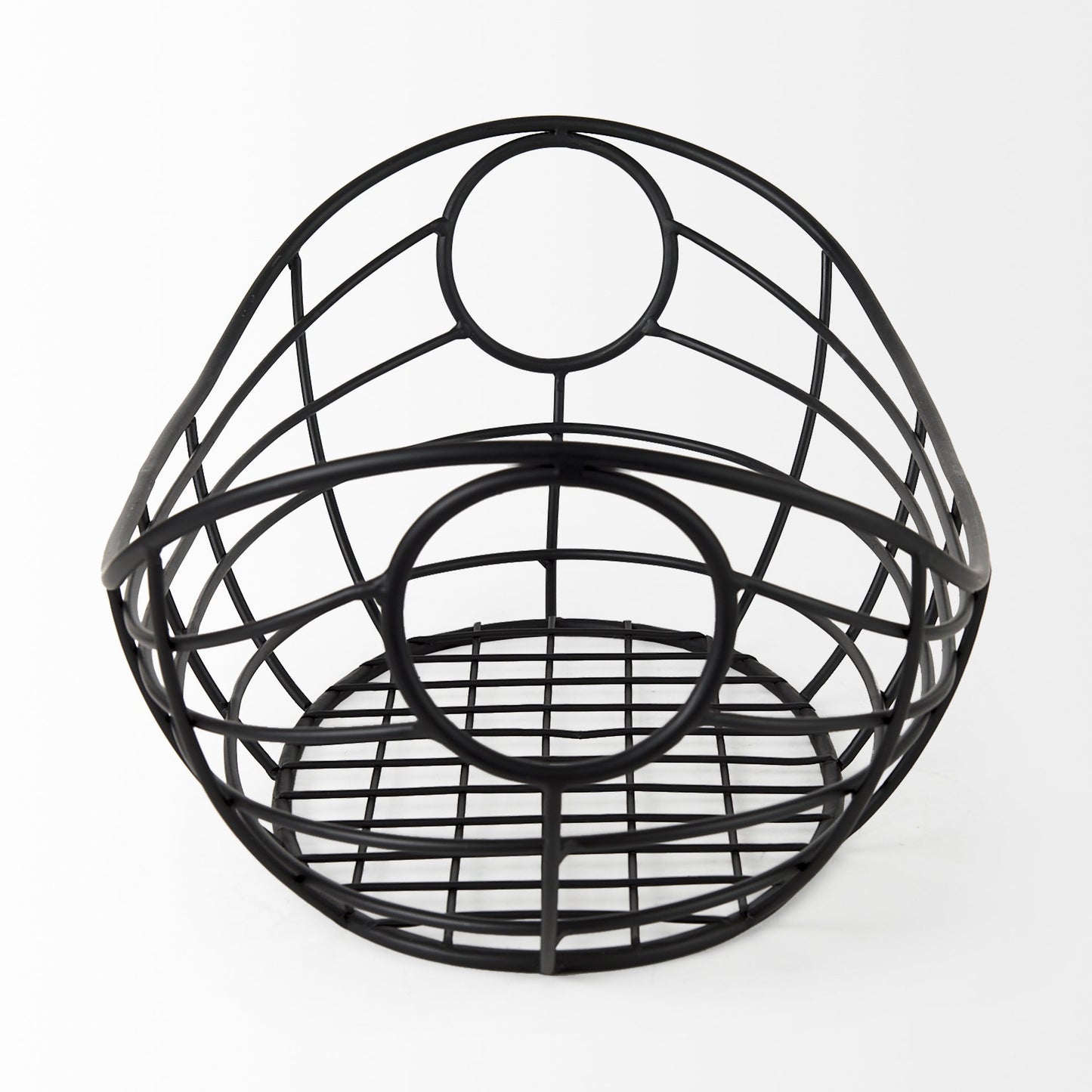 Black Metal Boat Shaped Basket