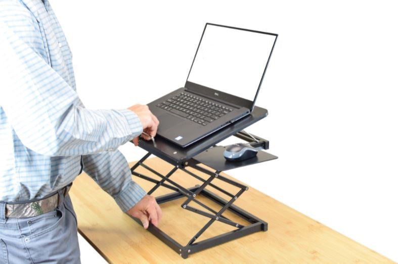 Black Compact Folding Laptop Desk or Laptop Stand with Mousepad