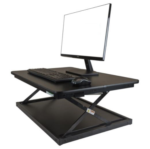 Small Black Adjustable Standing Desk Converter