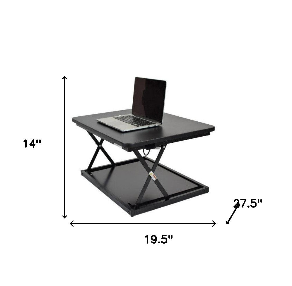 Small Black Adjustable Standing Desk Converter