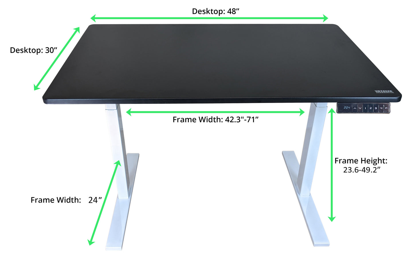 Premier 52" White Dual Motor Electric Office Adjustable Standing Desk