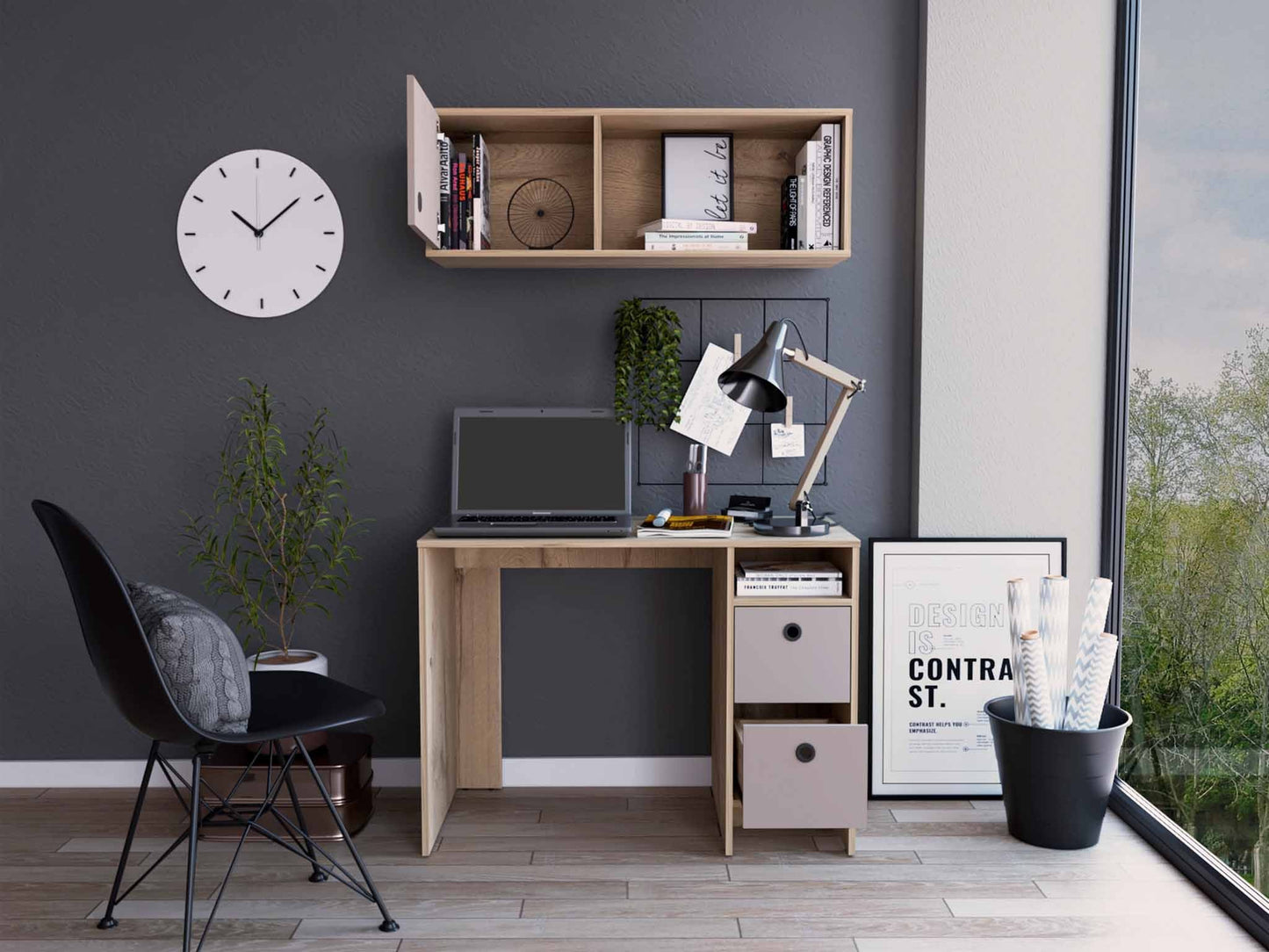 39" Taupe Computer Desk