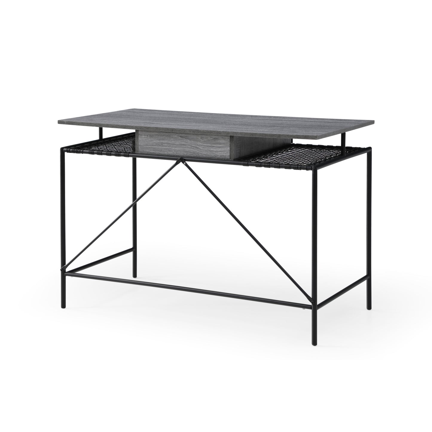 43" Gray and Black Writing Desk