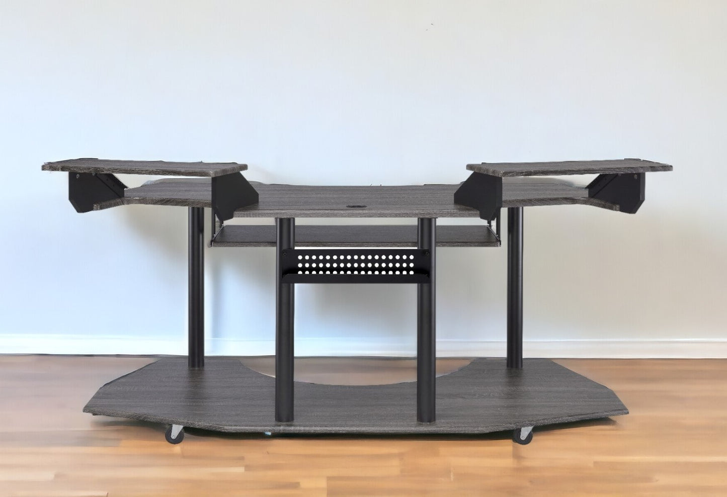 71" Black Unique Computer Desk