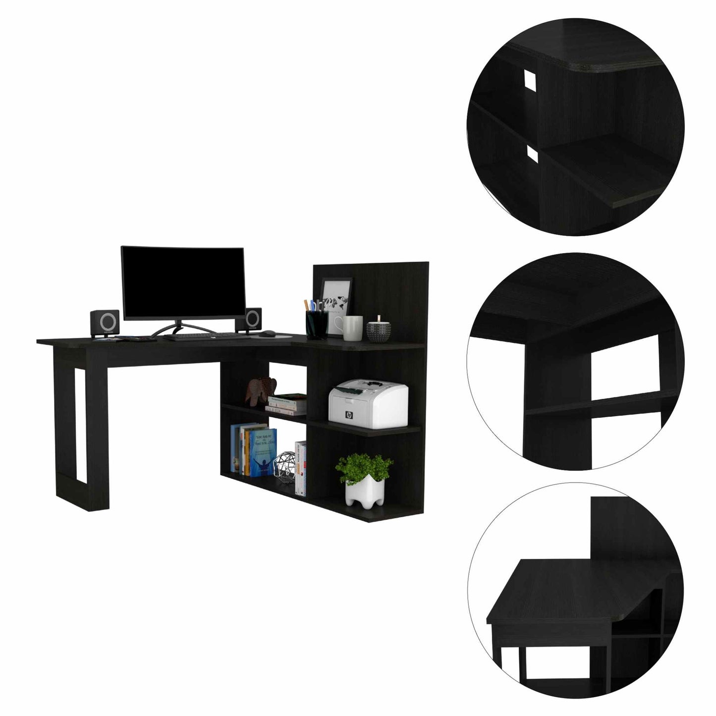 47" Black Computer Desk