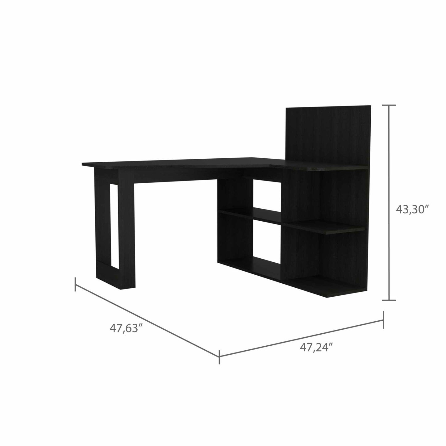 47" Black Computer Desk