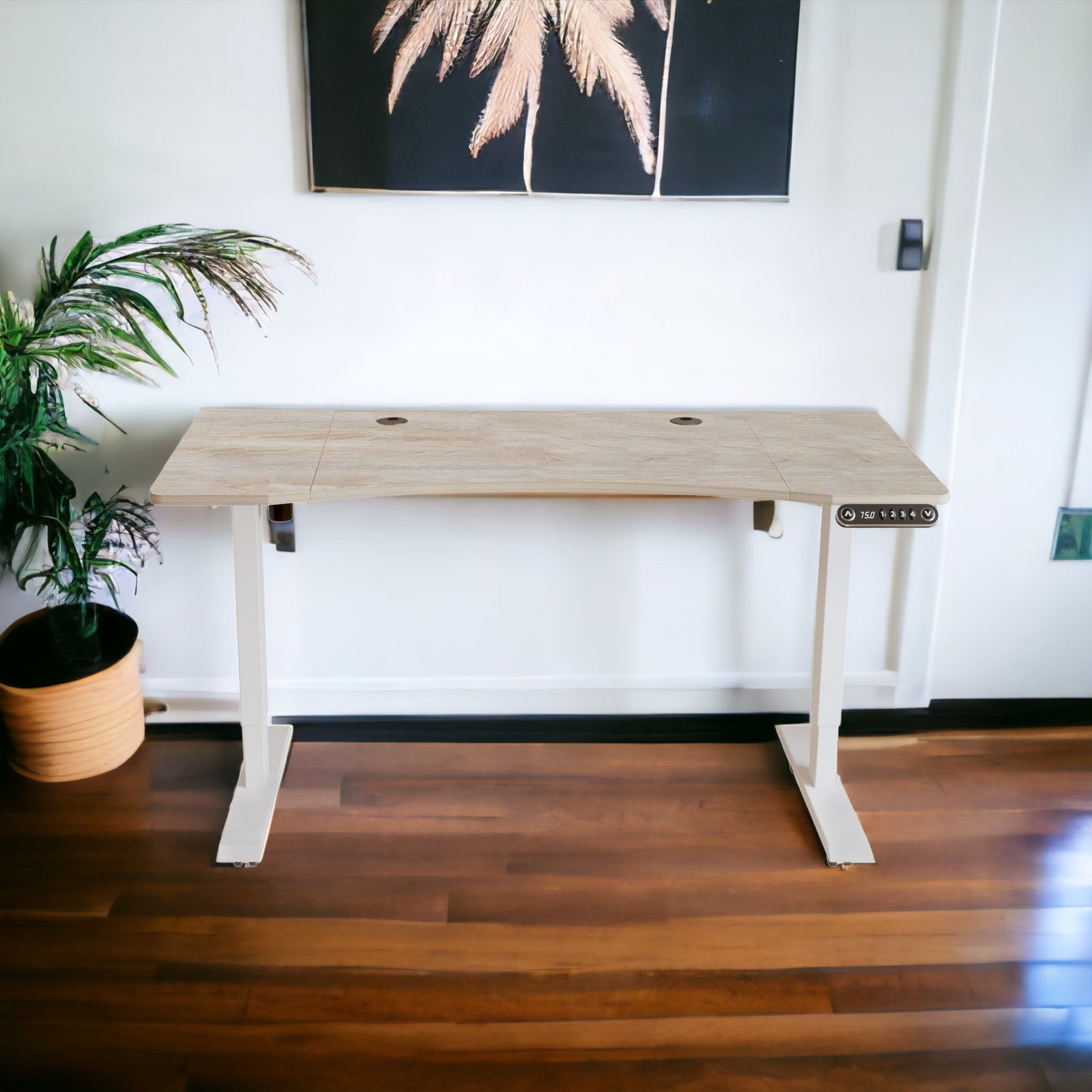 55" Adjustable White Unique Standing Desk