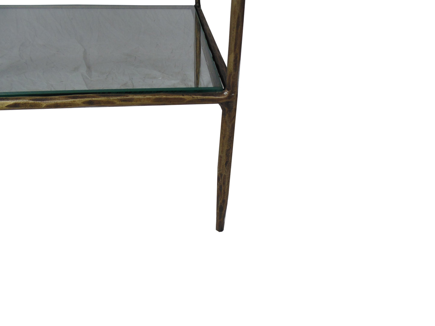 59" Iron and Glass Five Tier Etagere Bookcase