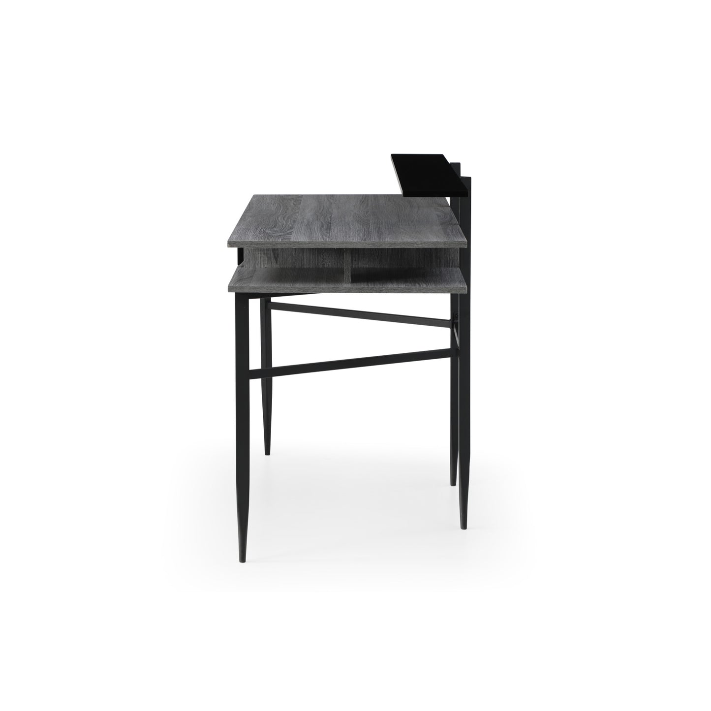 43" Gray and Black Writing Desk