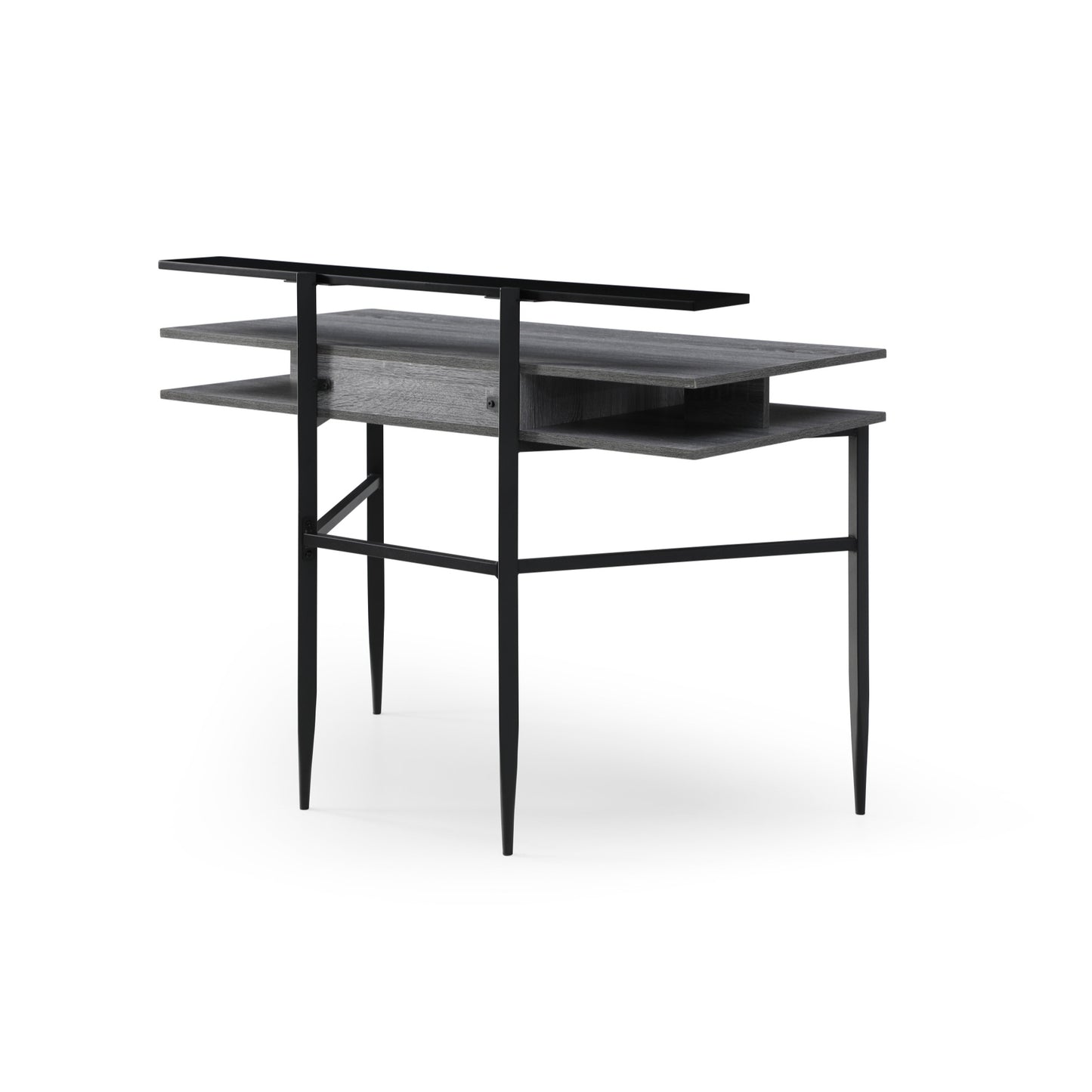 43" Gray and Black Writing Desk