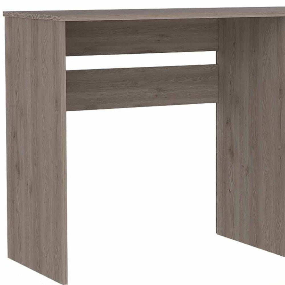 47" Light Gray Computer Desk With Three Drawers