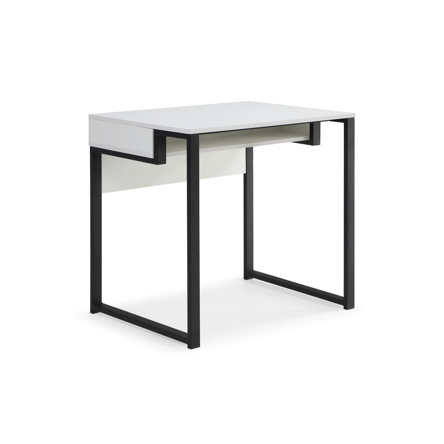 32" White and Black Writing Desk