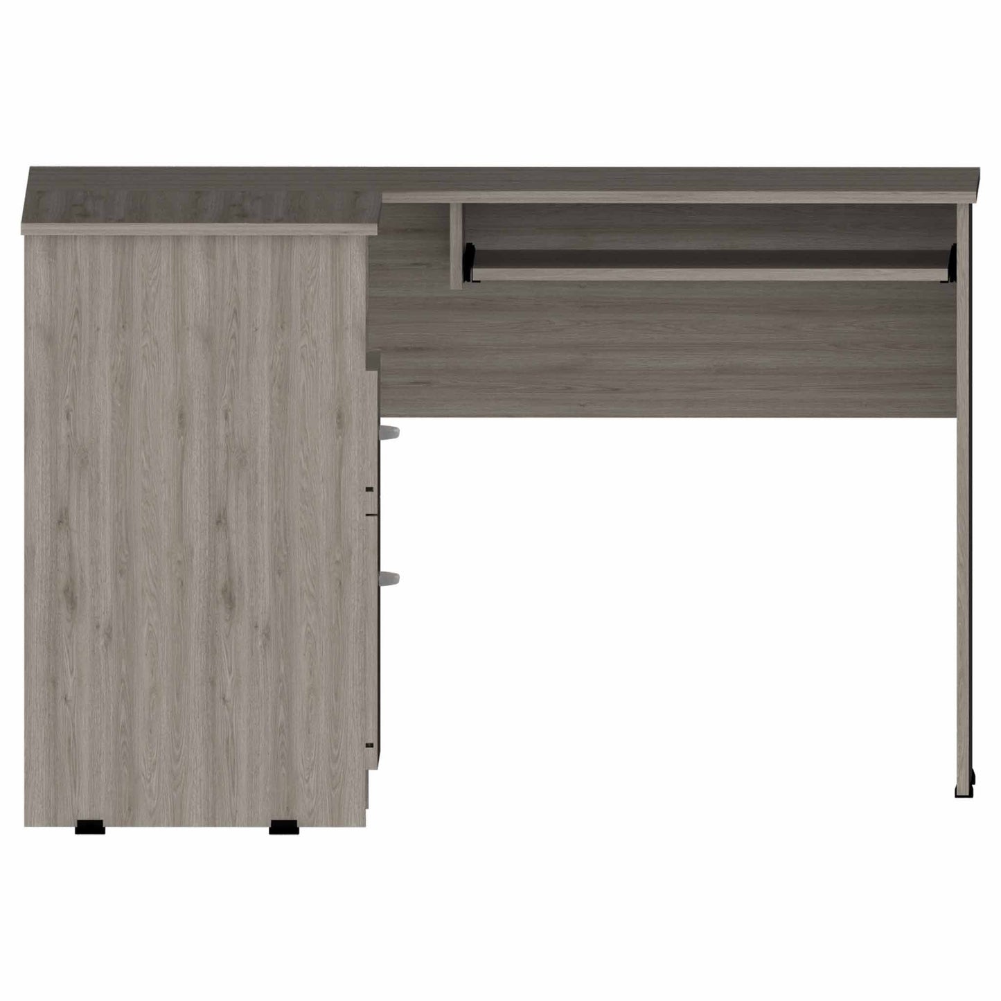 41" Light Gray L Shape Computer Desk