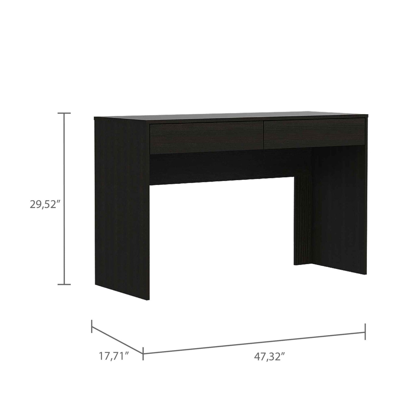 47" Black Computer Desk