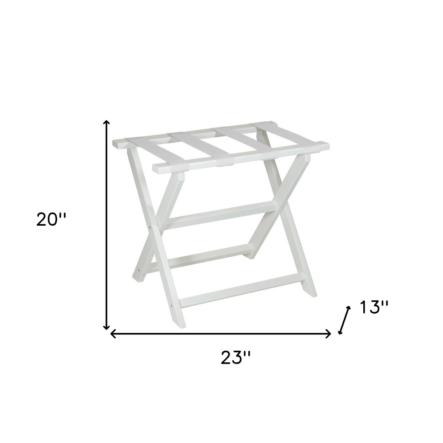 Earth Friendly White Folding Luggage Rack With White Straps