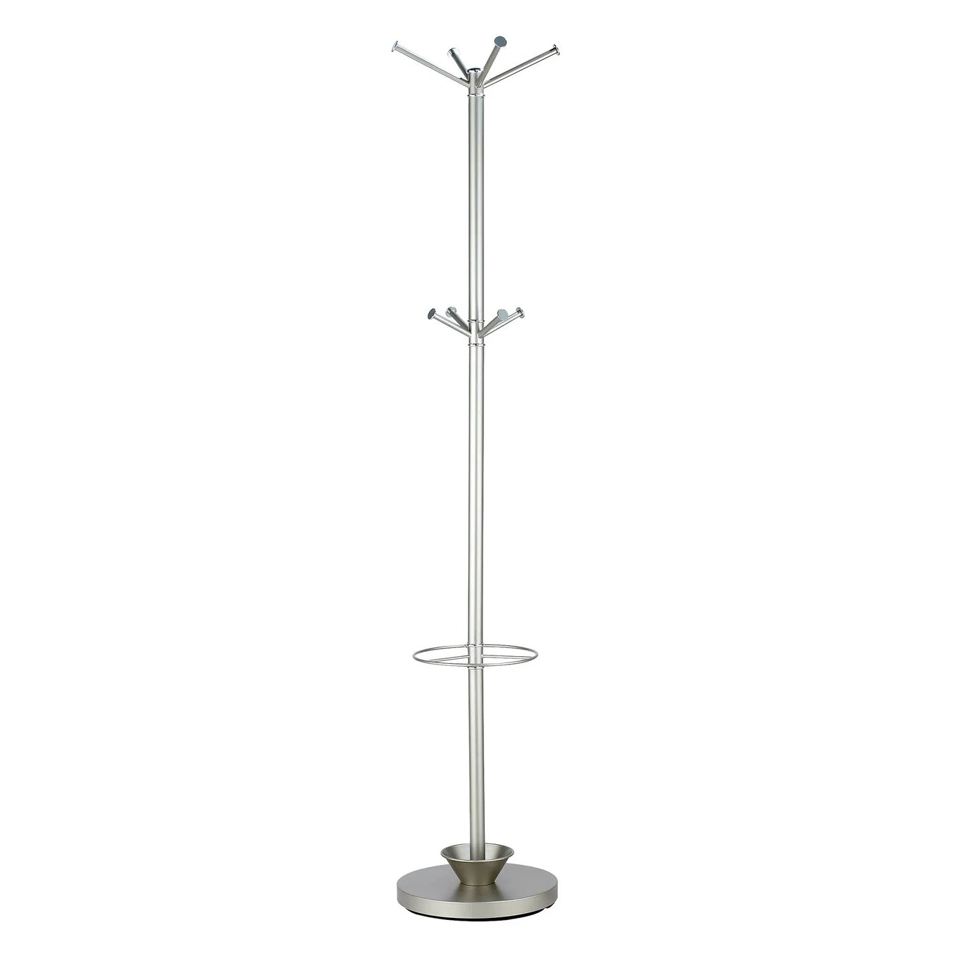 14" X 70" Champagne Powder Coated Steel Umbrella Stand Coat Rack