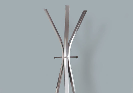 12" X 18" X 72" Silver  Metal  Coat Rack