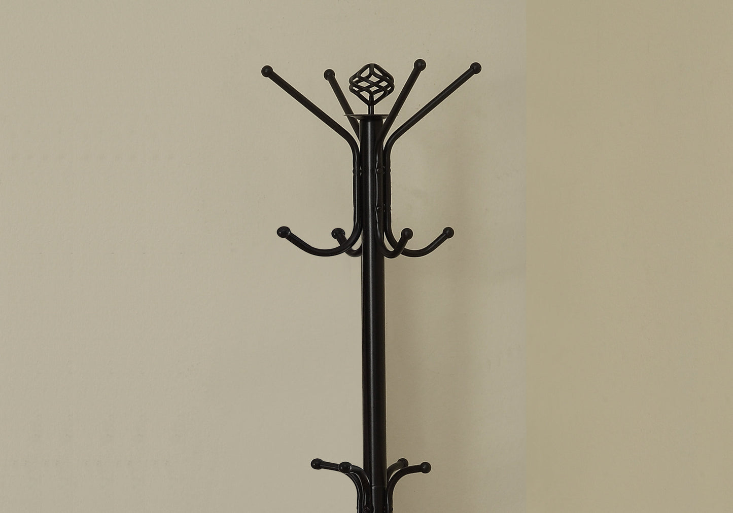 19" X 19" X 70" Black  Metal  Coat Rack