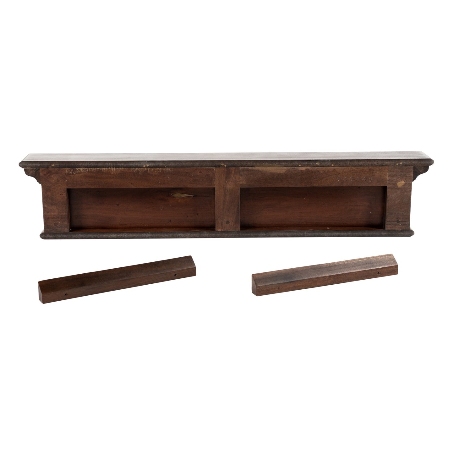 Rustic Natural Brown Gray Wash Wood Six Hook Hanging Coat Rack