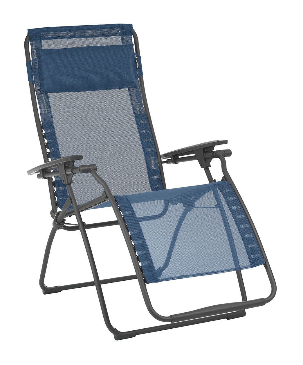 28" Blue and Gray Metal Zero Gravity Chair